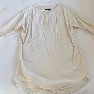 BDG Casual Cream Button Down Dress
